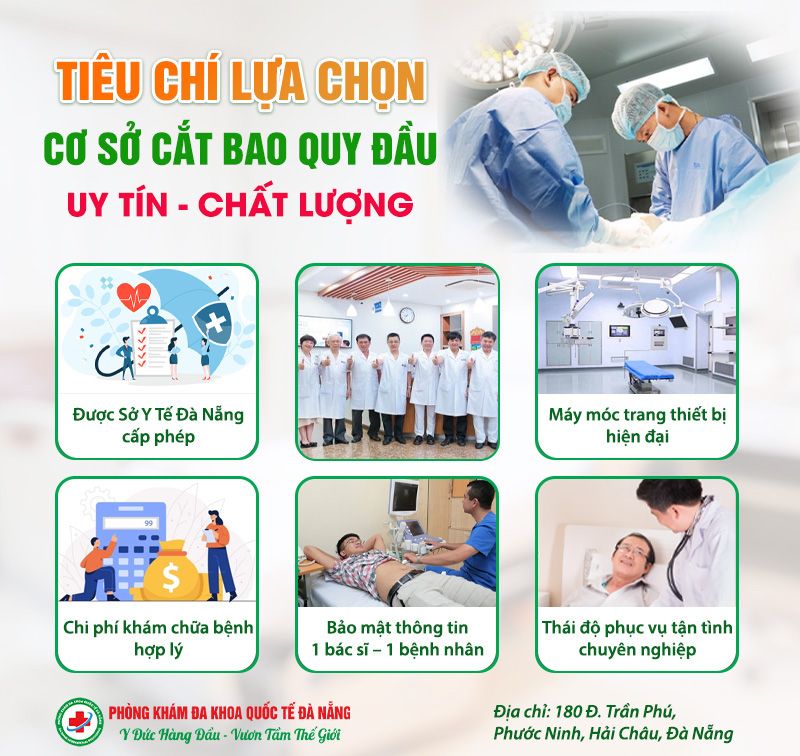 Tiêu chí chọn địa chỉ cắt bao quy đầu ở Đà Nẵng